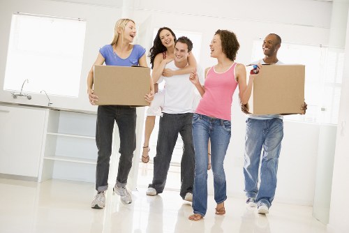 Preparation checklist and labelled boxes for a commercial move