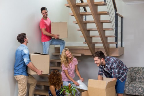 Preparing furniture for pick-up in a Hammersmith property
