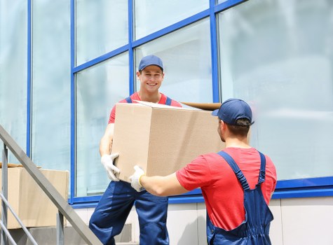Packed moving van ready for a flat or house move in Hammersmith