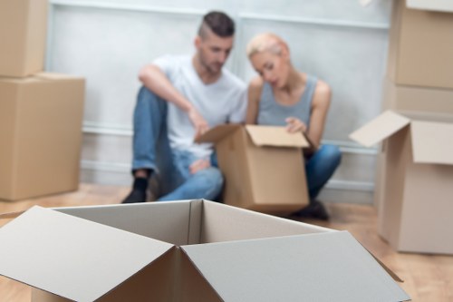 Office relocation setup with desks, files, and equipment for Hammersmith businesses