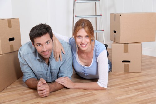 Packing checklist and boxed household items ready for a move