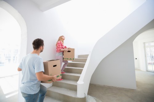 Van loaded with furniture for a Hammersmith move
