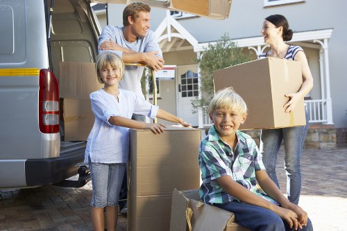 Moving van outside a Hammersmith property during a house relocation